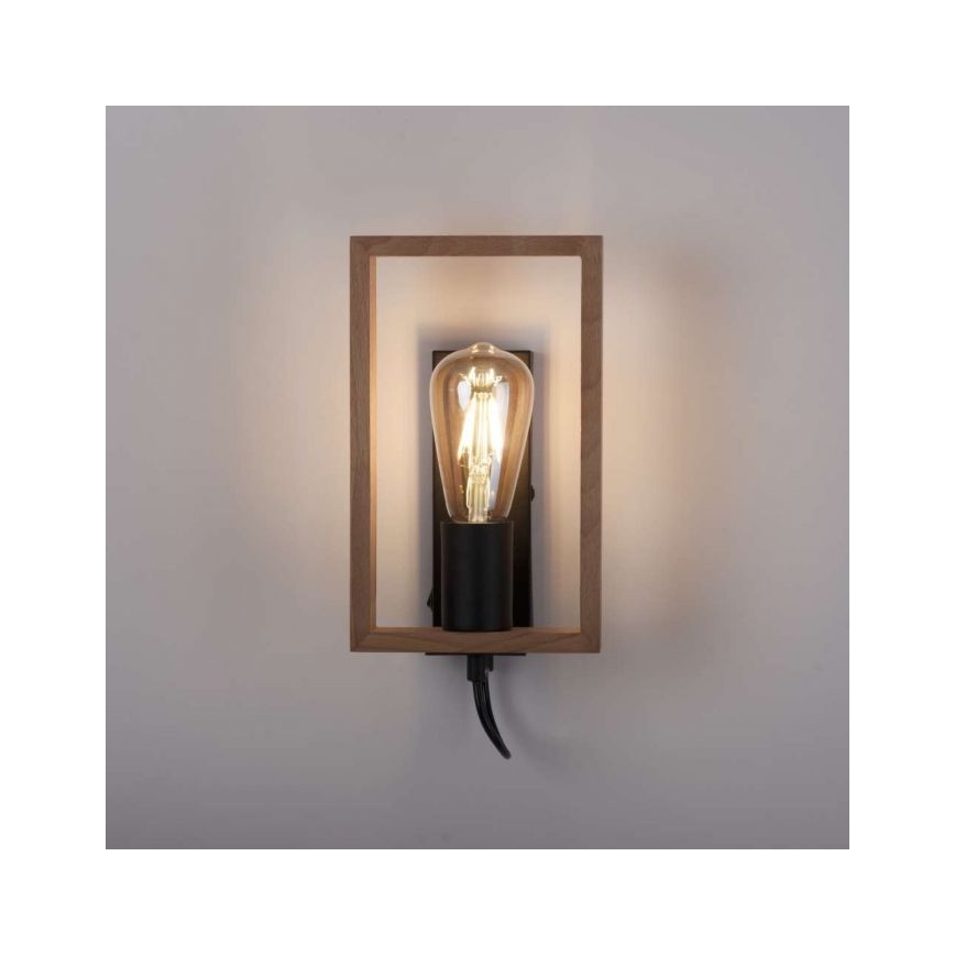 Leuchten Direkt 15654-18 - Аплик FRANKY 1xE27/60W/230V акация