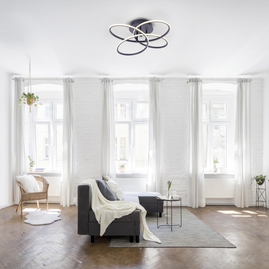 Leuchten Direkt 15660-18 - LED Димируем полилей за повърхностен монтаж NODE LED/27W/230V