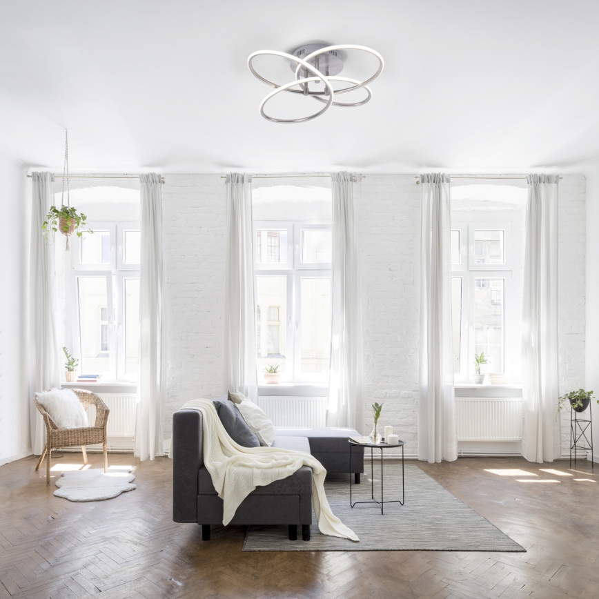Leuchten Direkt 15660-55 - LED Димируем полилей за повърхностен монтаж NODE LED/27W/230V