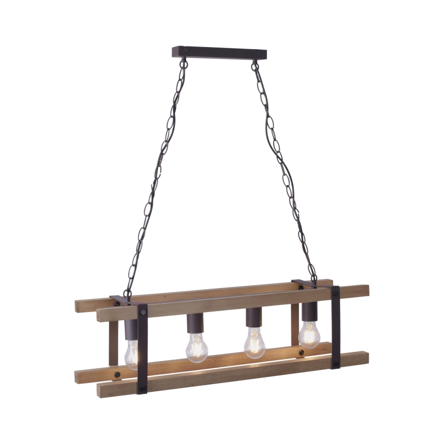 Leuchten Direkt 15684-79 - Пендел EDITH 4xE27/60W/230V бор