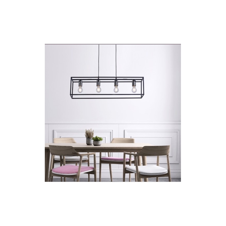 Leuchten Direkt 15854-18 - Висящ полилей FABIO 4xE27/60W/230V