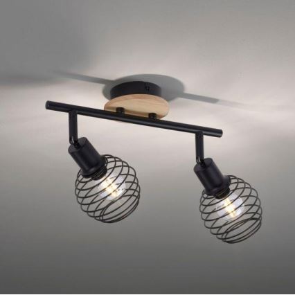 Leuchten Direkt 15922-79 - Спот EUGEN 2xE14/40W/230V дъб