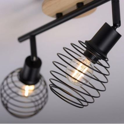 Leuchten Direkt 15922-79 - Спот EUGEN 2xE14/40W/230V дъб
