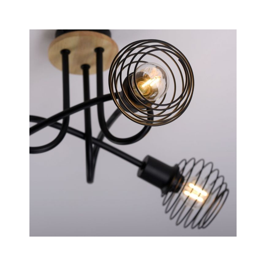 Leuchten Direkt 15923-79 - Полилей за повърхностен монтаж EUGEN 3xE14/40W/230V дъб