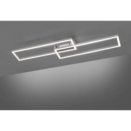 Leuchten Direkt 16430-55 - LED RGBW димируемо таванно осветително тяло MAXI 2xLED/18W/230V 2700-5000K матов хром + дистанционно управление