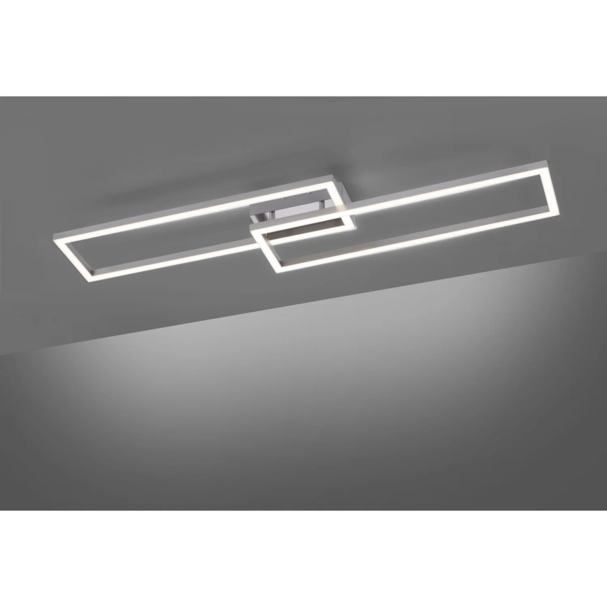 Leuchten Direkt 16430-55 - LED RGBW димируемо таванно осветително тяло MAXI 2xLED/18W/230V 2700-5000K матов хром + дистанционно управление