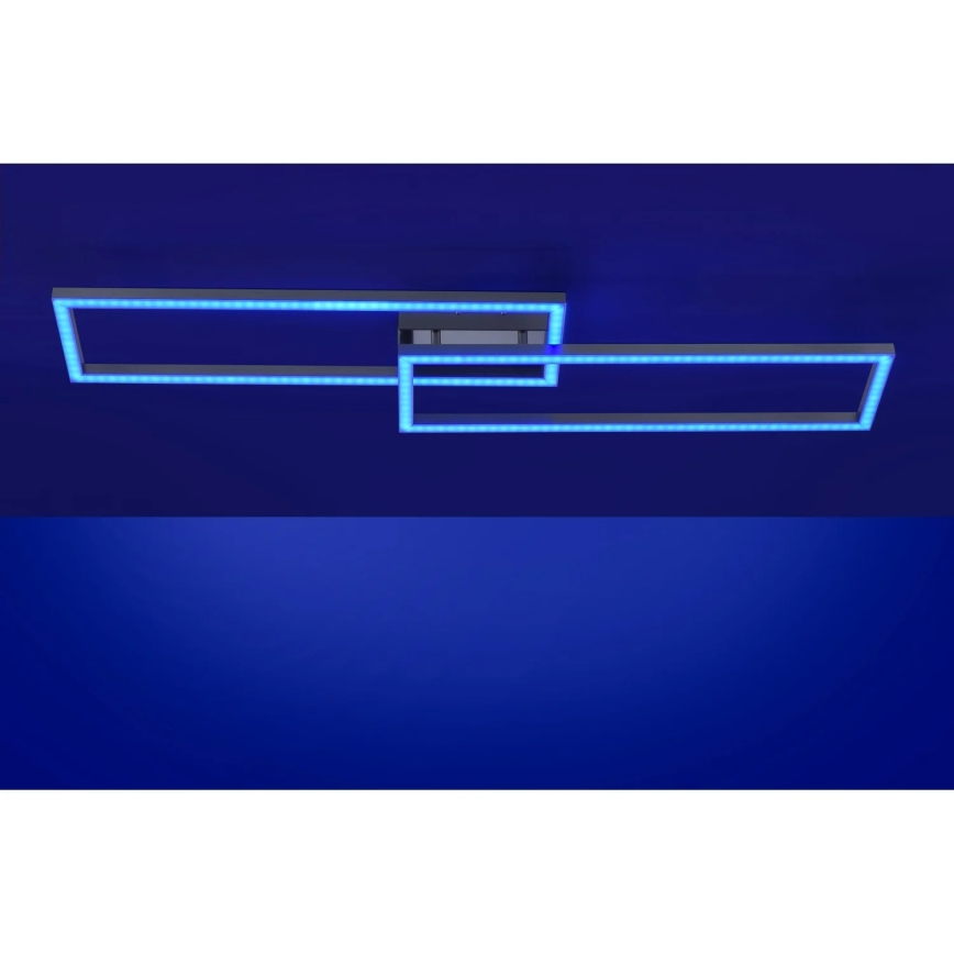Leuchten Direkt 16430-55 - LED RGBW димируемо таванно осветително тяло MAXI 2xLED/18W/230V 2700-5000K матов хром + дистанционно управление