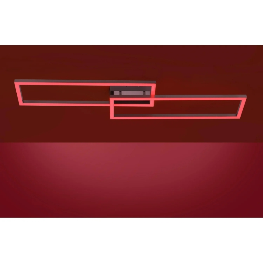 Leuchten Direkt 16430-55 - LED RGBW димируемо таванно осветително тяло MAXI 2xLED/18W/230V 2700-5000K матов хром + дистанционно управление