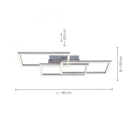 Leuchten Direkt 16431-55 - LED RGB Димируем полилей за повърхностен монтаж MAXI LED/27W/230V + дистанционно управление