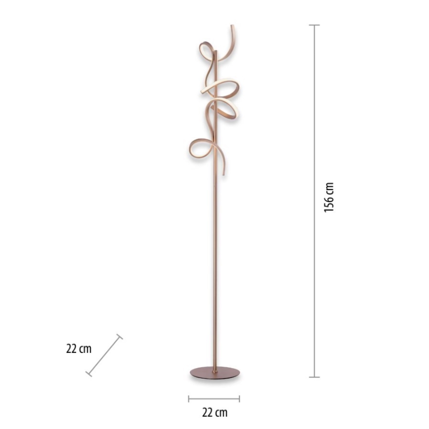 Leuchten Direkt 19031-60 - LED Димируем лампион CURLS LED/22W/230V