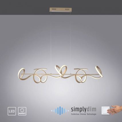 Leuchten Direkt 19033-60 - LED Димируем пендел CURLS LED/40,8W/230V