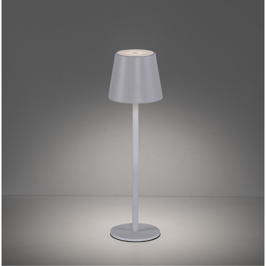 Leuchten Direkt 19250-16 - LED Екстериорна димируема акумулаторна настолна лампа EURIA LED/3W/5V 2600 mAh IP54 бял