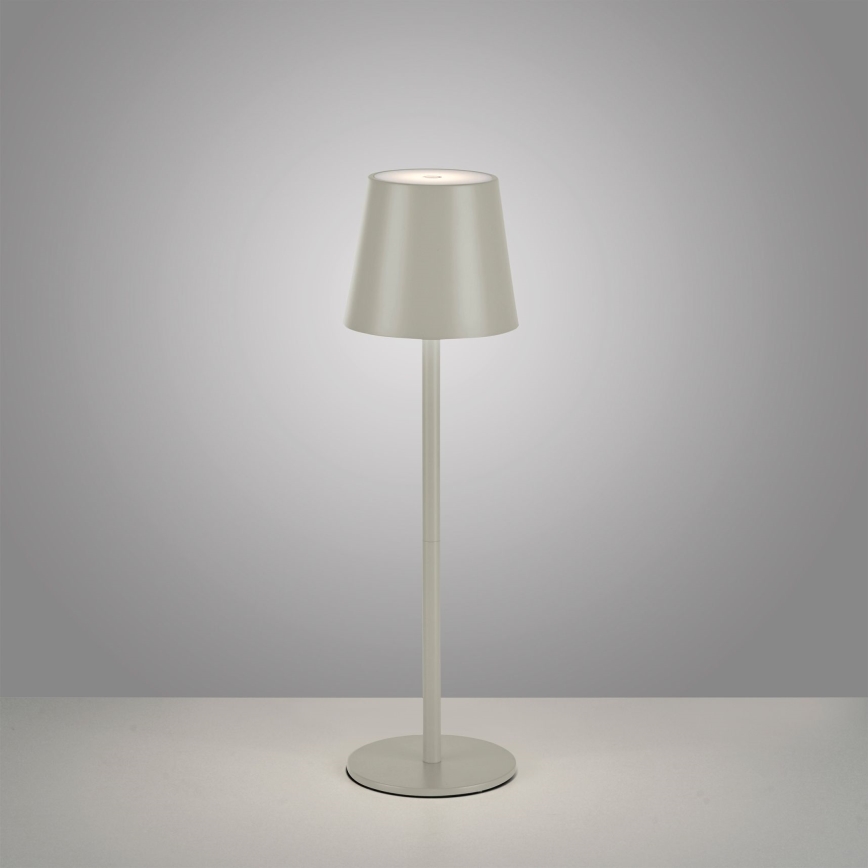 Leuchten Direkt 19250-40 - LED Екстериорна димируема акумулаторна настолна лампа EURIA LED/3W/5V 2600 mAh IP54 сив