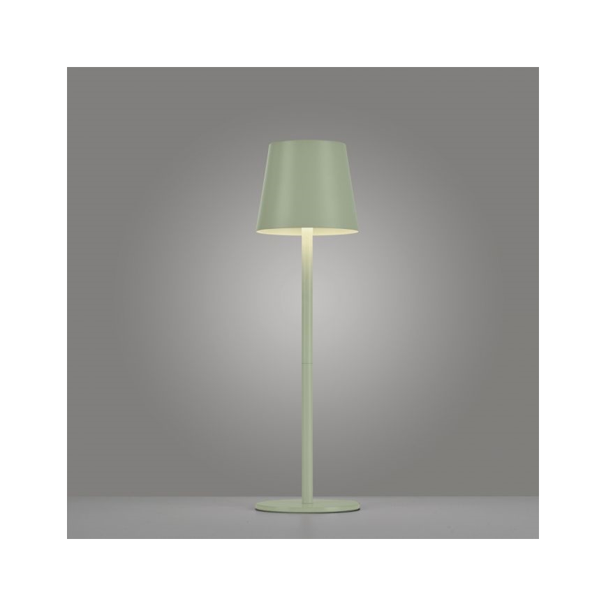 Leuchten Direkt 19250-43 - LED Екстериорна димируема акумулаторна настолна лампа EURIA LED/3W/5V IP54 зелен