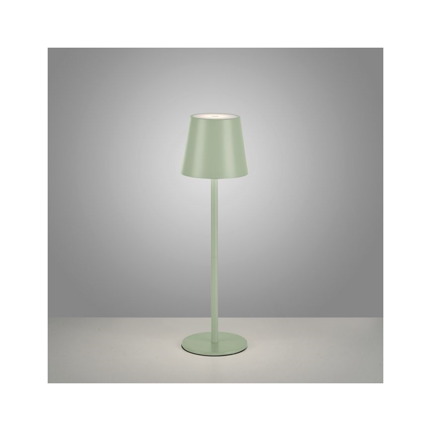 Leuchten Direkt 19250-43 - LED Екстериорна димируема акумулаторна настолна лампа EURIA LED/3W/5V IP54 зелен
