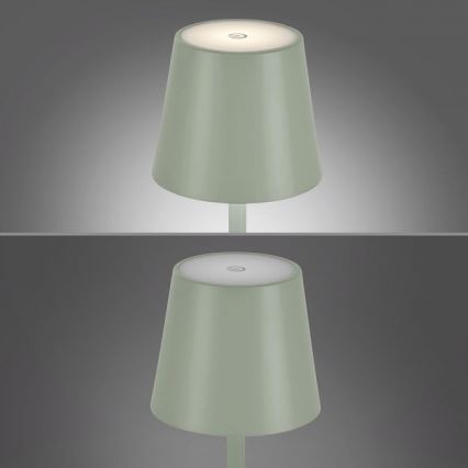 Leuchten Direkt 19250-43 - LED Екстериорна димируема акумулаторна настолна лампа EURIA LED/3W/5V IP54 зелен