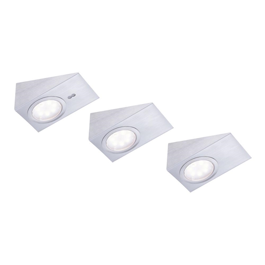 Leuchten Direkt 84111-55-3 - К-кт 3бр. LED лампи за мебели със сензор THEO LED/3,6W/230V