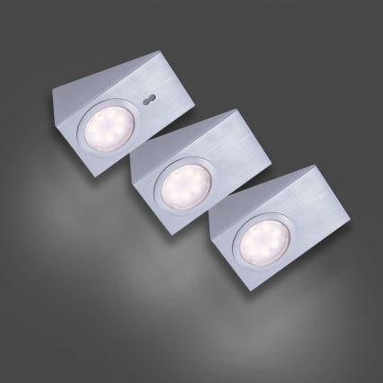 Leuchten Direkt 84111-55-3 - К-кт 3бр. LED лампи за мебели със сензор THEO LED/3,6W/230V