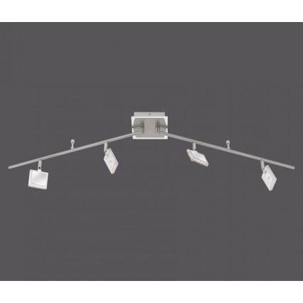 Leuchten Direkt 8644-17 - LED RGB Точково осветително тяло DAAN 4xLED/3,7W/230V + дистанционно управление