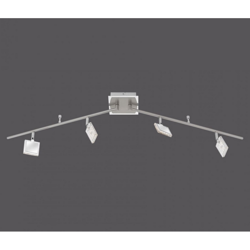 Leuchten Direkt 8644-17 - LED RGB Точково осветително тяло DAAN 4xLED/3,7W/230V + дистанционно управление
