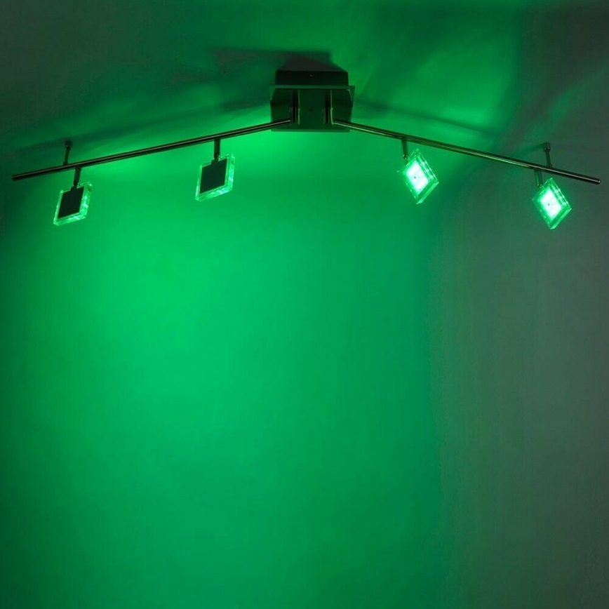 Leuchten Direkt 8644-17 - LED RGB Точково осветително тяло DAAN 4xLED/3,7W/230V + дистанционно управление