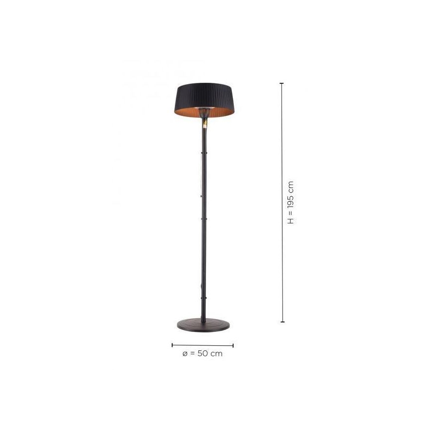 Leuchten Direkt 99507-18 - Екстериорен подгряващ елемент GLOW 1500W/230V 1,95 м IP44 черен