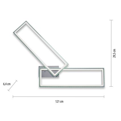 Leuchten Direkt 14635-55 - LED RGB Димируем плафон FELIX LED/34,5W/230V + дистанционно