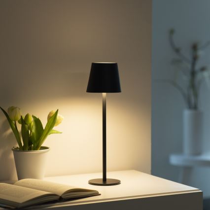 Leuchten Direkt 19250-18 - LED Екстериорна димируема акумулаторна настолна лампа EURIA LED/3W/5V 2600 mAh IP54 черен