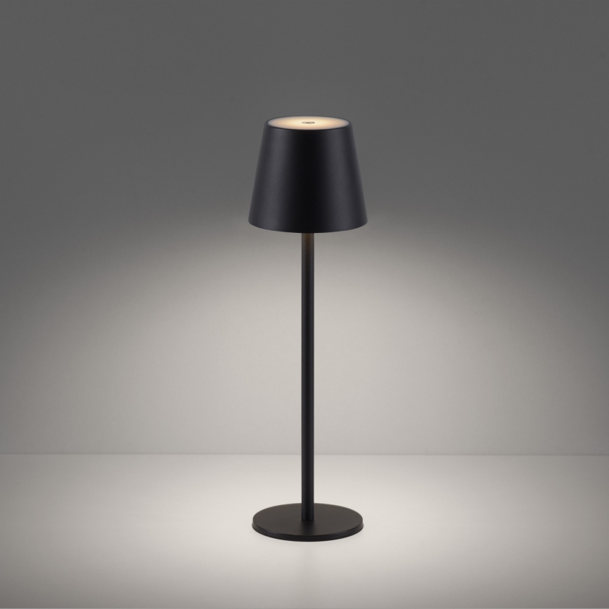 Leuchten Direkt 19250-18 - LED Екстериорна димируема акумулаторна настолна лампа EURIA LED/3W/5V 2600 mAh IP54 черен
