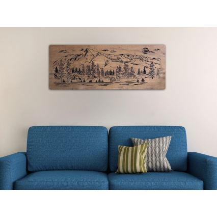 Li-Go 23524/DUB2 - димируема LED стенна декорация LED/24W/230V 130x50 cm дъб/Планинска хижа