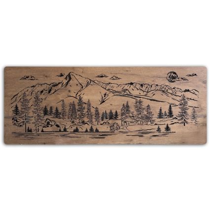 Li-Go 23524/DUB2 - димируема LED стенна декорация LED/24W/230V 130x50 cm дъб/Планинска хижа