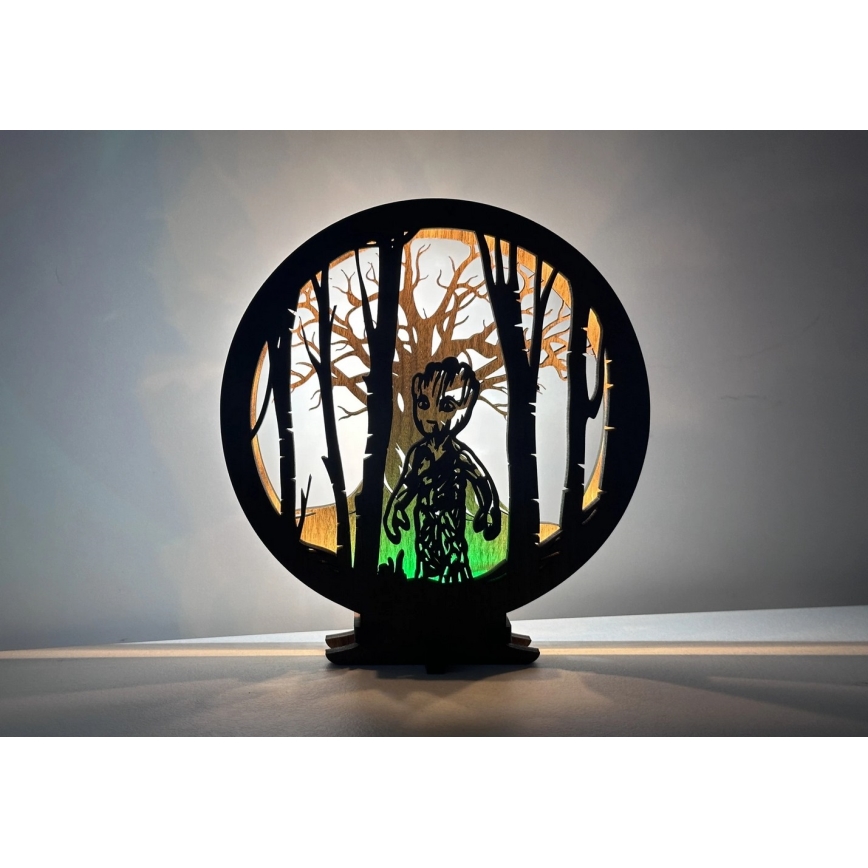 Li-Go 23613/DUB2 - LED Димируема настолна декорация LED/12W/230V 20x22 cm дъб/Grut