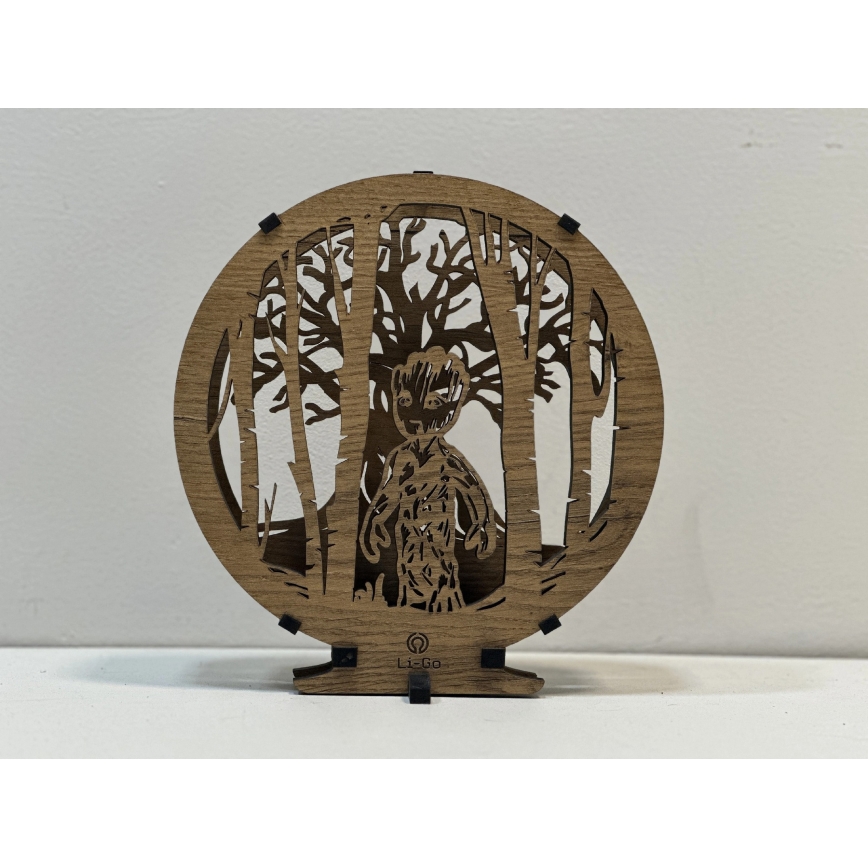 Li-Go 23613/DUB2 - LED Димируема настолна декорация LED/12W/230V 20x22 cm дъб/Grut