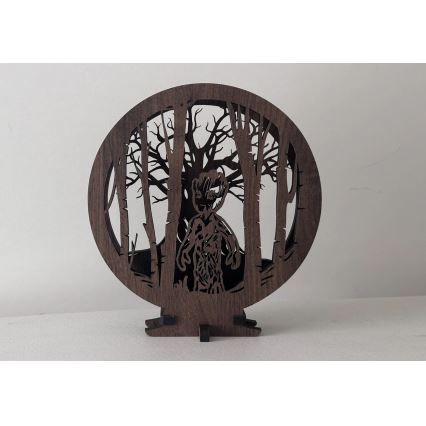 Li-Go 23613/DUB2 - LED Димируема настолна декорация LED/12W/230V 20x22 cm дъб/Grut