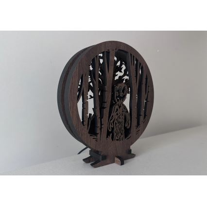 Li-Go 23613/DUB2 - LED Димируема настолна декорация LED/12W/230V 20x22 cm дъб/Grut