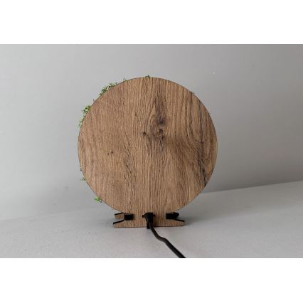 Li-Go 23625/DUB2 - димируема настолна LED декорация LED/12W/230V 20x22 cm дъб/мъхеста катеричка
