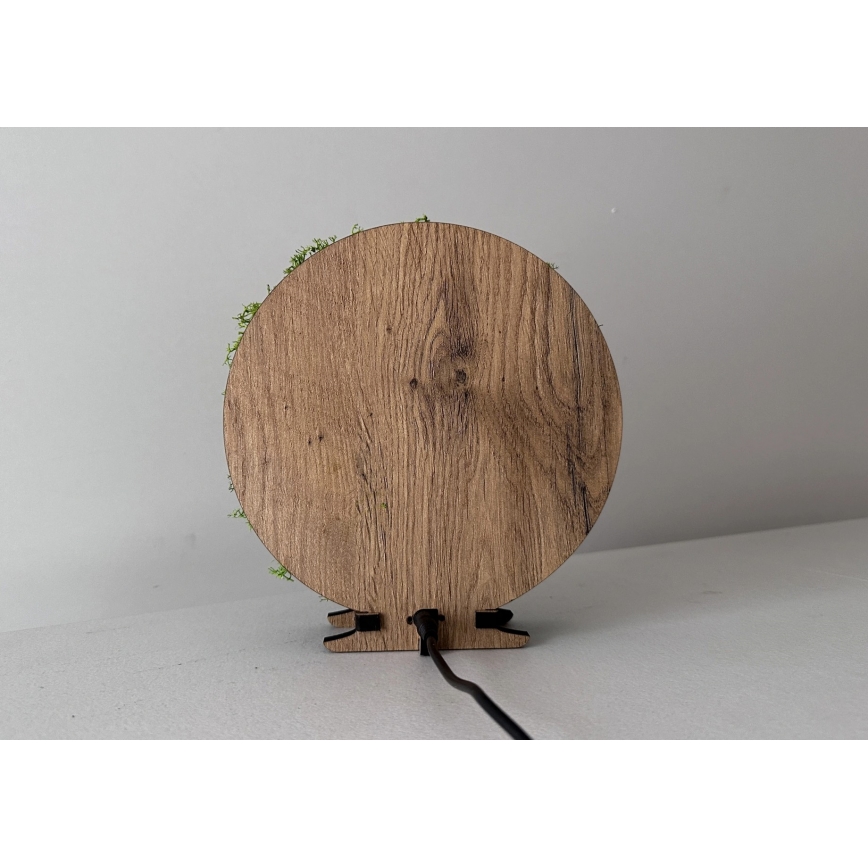 Li-Go 23625/DUB2 - димируема настолна LED декорация LED/12W/230V 20x22 cm дъб/мъхеста катеричка