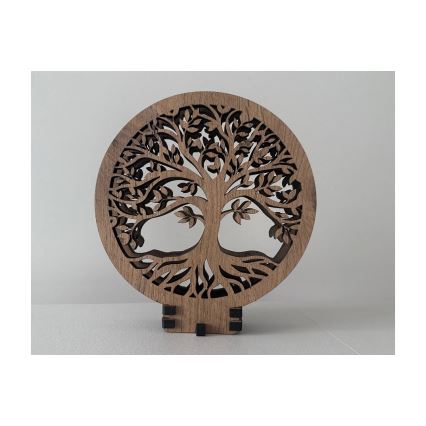 Li-Go 23648/DUB2 - Димируема LED настолна декорация LED/12W/230V 30x31 cm дъб/Дърво на живота