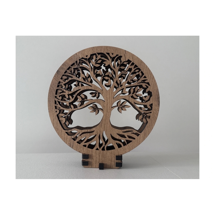 Li-Go 23648/DUB2 - Димируема LED настолна декорация LED/12W/230V 30x31 cm дъб/Дърво на живота