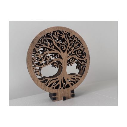 Li-Go 23648/DUB2 - Димируема LED настолна декорация LED/12W/230V 30x31 cm дъб/Дърво на живота