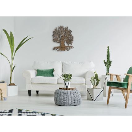 Li-Go 23673/DUB2 - Димируема стенна LED декорация LED/10W/5V 20000 mAh 45x55 cm дъб + дистанционно управление