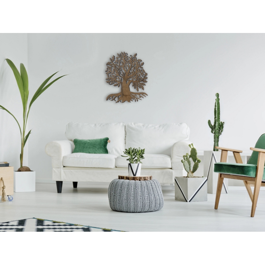 Li-Go 23673/DUB2 - Димируема стенна LED декорация LED/10W/5V 20000 mAh 45x55 cm дъб + дистанционно управление