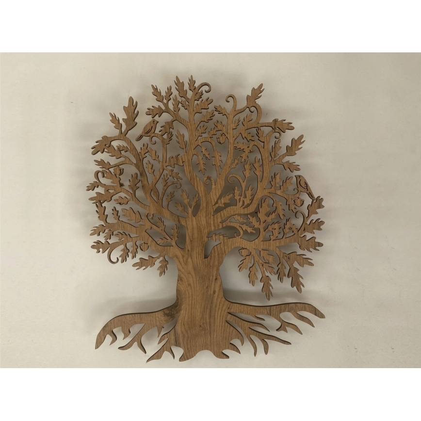 Li-Go 23673/DUB2 - Димируема стенна LED декорация LED/10W/5V 20000 mAh 45x55 cm дъб + дистанционно управление