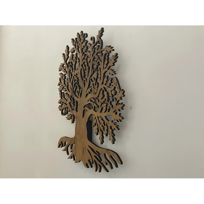 Li-Go 23673/DUB2 - Димируема стенна LED декорация LED/10W/5V 20000 mAh 45x55 cm дъб + дистанционно управление