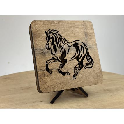 Li-Go 4070/DUB2 - настолна LED декорация LED/12W/230V 19x19 см дъб/кон