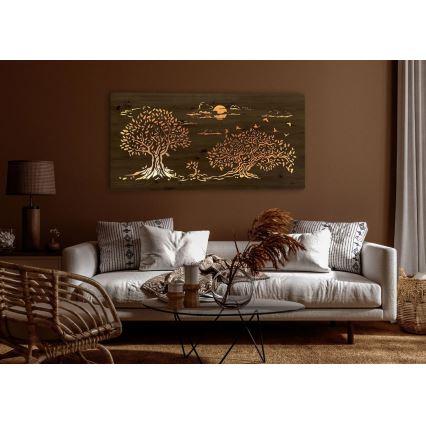 Li-Go 5307/DUB2 - LED димируема стенна декорация LED/24W/230V 120x60 cm дъб/Три дъба