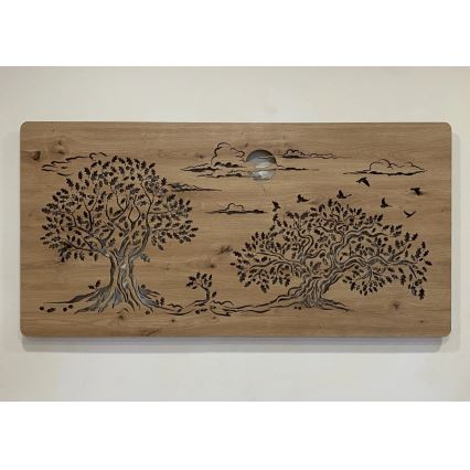 Li-Go 5307/DUB2 - LED димируема стенна декорация LED/24W/230V 120x60 cm дъб/Три дъба