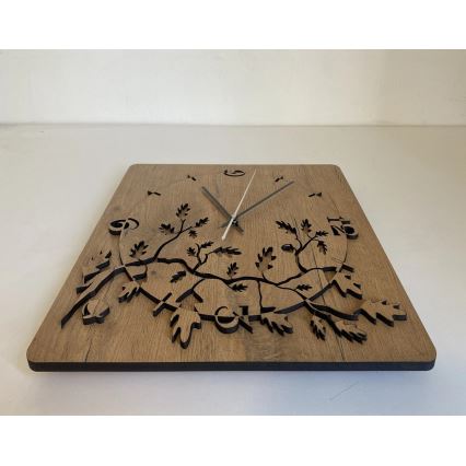 Li-Go 5499/DUB2 - Стенен часовник 40x40 см, 1xAA, дъб