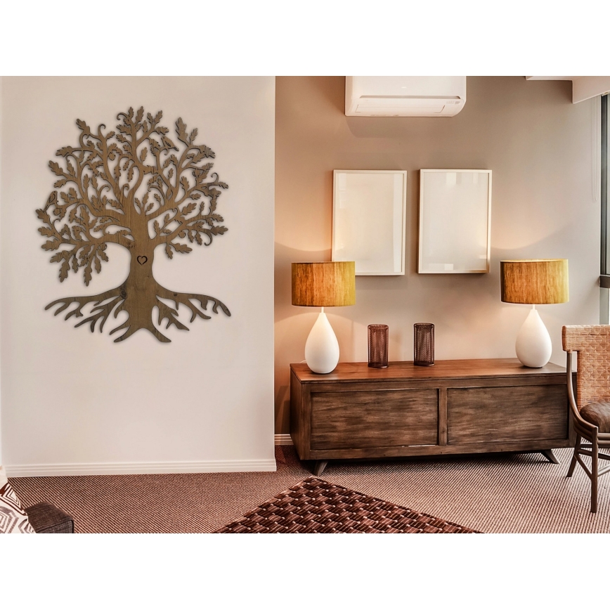 Li-Go 5729/DUB2 - LED стенна декорация със сензор за движение LED/10W/5V 90x110 cm дъб