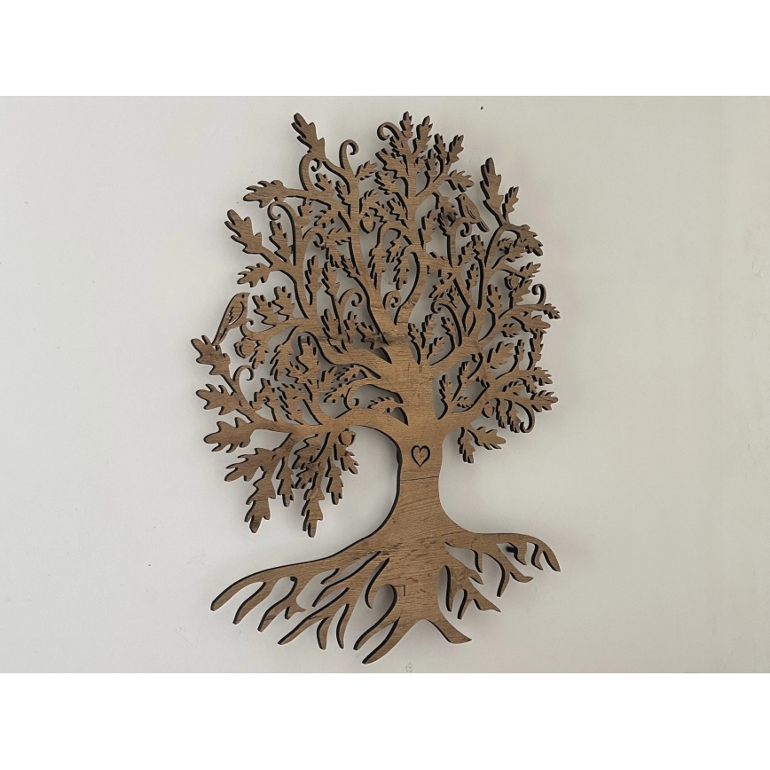 Li-Go 5729/DUB2 - LED стенна декорация със сензор за движение LED/10W/5V 90x110 cm дъб